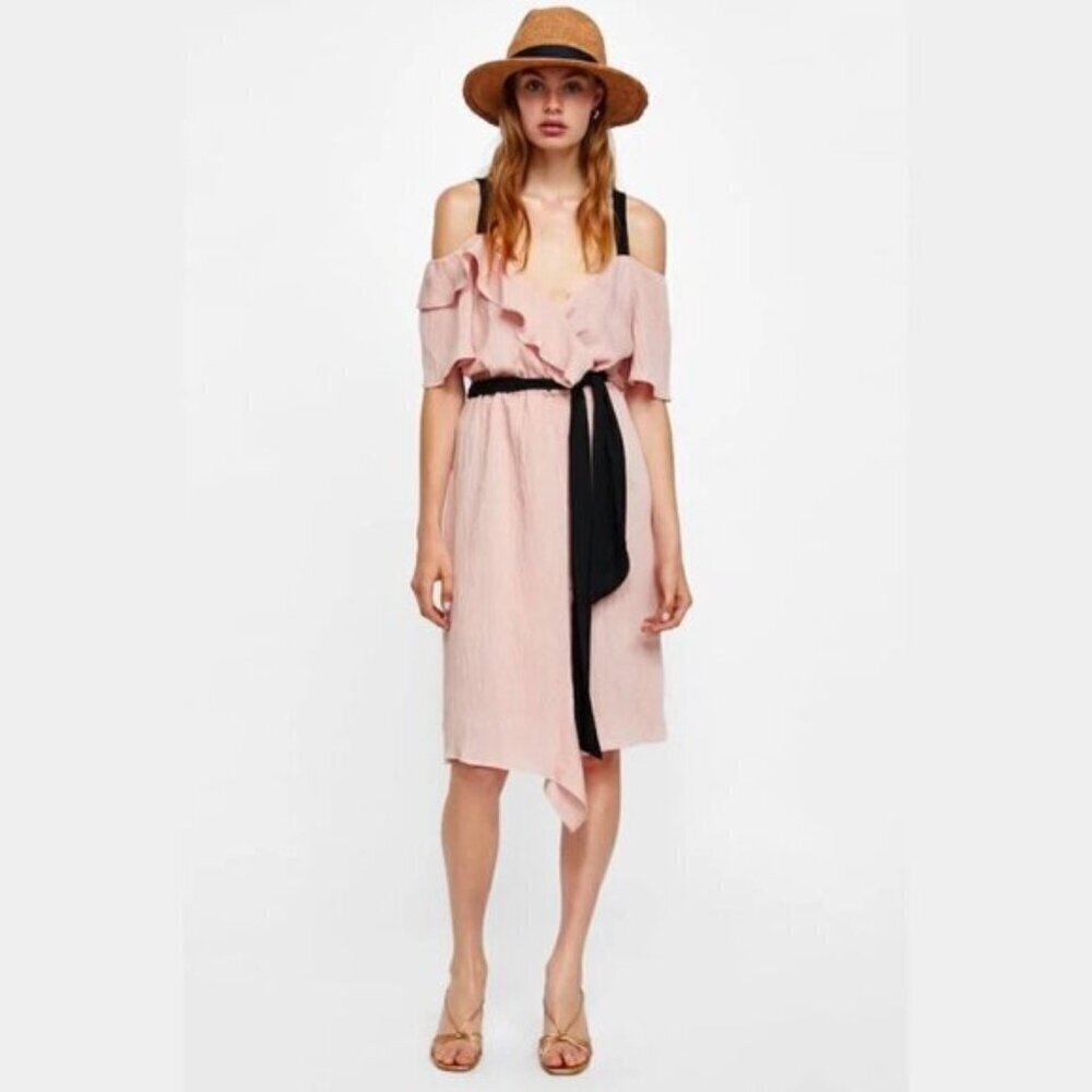 Zara Off The Shoulder Midi Dress - Picture 4 of 12